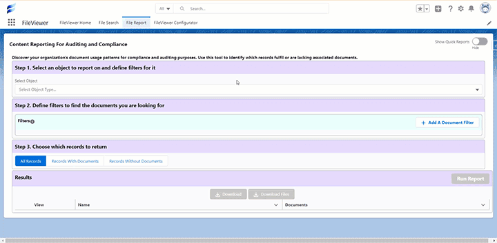 File Reporting: Creating Custom Reports