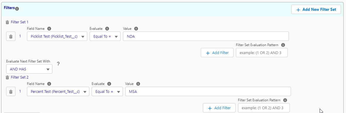 File Reporting: Filter Sets