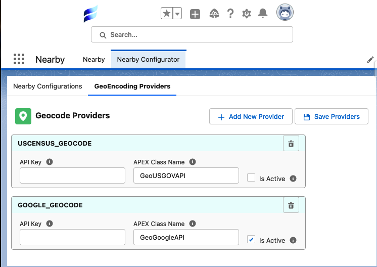 Geo Encoding Providers: Google API Key