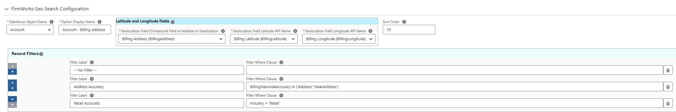 Custom Geocoding Field Support